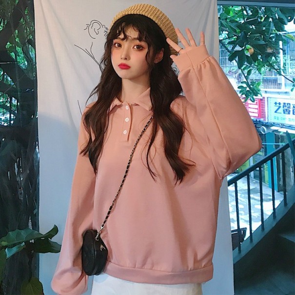 Fleece-Sweatshirt für Damen rosa S