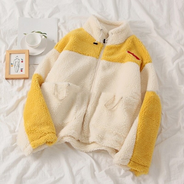 Fleece sweatshirt voor dames P2301 geel XS