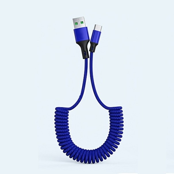 Fleksibelt USB til Micro USB-datakabel blå