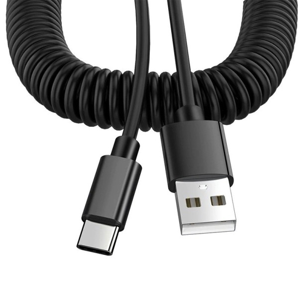 Fleksibelt USB til USB-C M/M-kabel sort