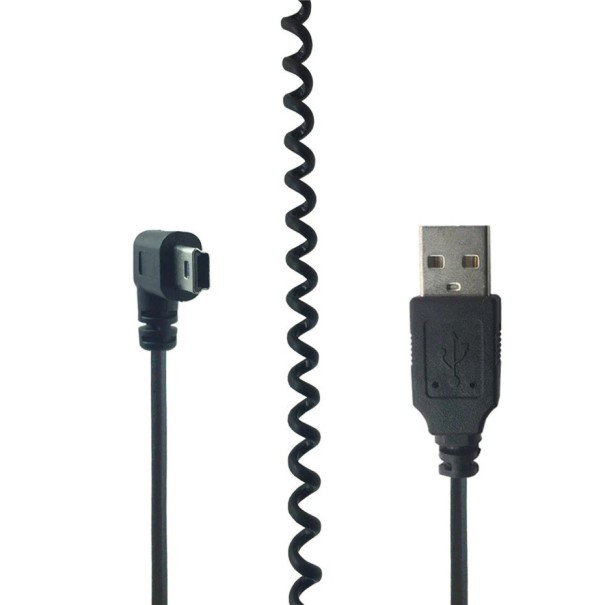 Fleksibelt vinklet kabel Mini USB 5-bens til USB 1