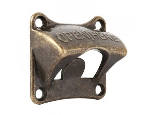 Flesopener voor aan de muur koper