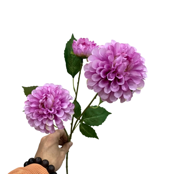 Fleur artificielle réaliste d'hortensia sur tige de 77 cm en tissu et plastique, fleur décorative pour la composition et la décoration violet