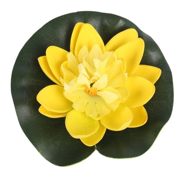 Fleur de nénuphar artificielle 5 pcs jaune