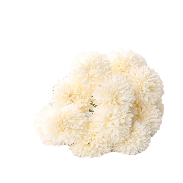 Fleur décorative hortensia 29 cm 5 pcs blanc