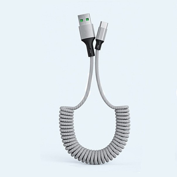Flexibele USB naar Micro USB datakabel zilver