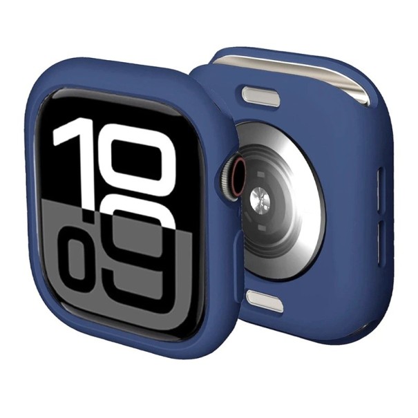 Flexibilné silikónové puzdro pre Apple Watch 46 mm Series 10 11 Nárazuodolný mäkký ochranný kryt iWatch Štýlový silikónový bumper modrá