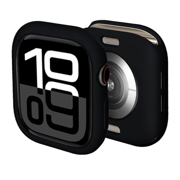 Flexibilní silikonové pouzdro pro Apple Watch 46 mm Series 10 11 Nárazuvzdorný měkký ochranný kryt iWatch Stylový silikonový bumper černá