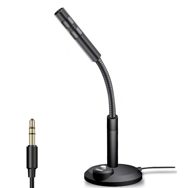 Flexibilní stolní mikrofon K1546 černá
