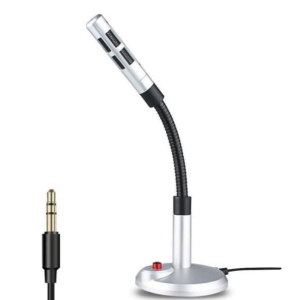 Flexible Desktop Microphone K1546 silver