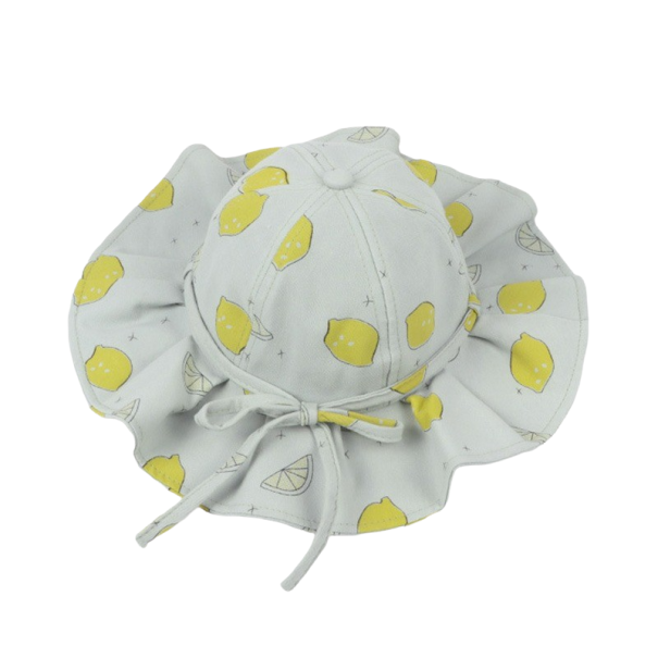 Flickors sommarhatt ljusgrå