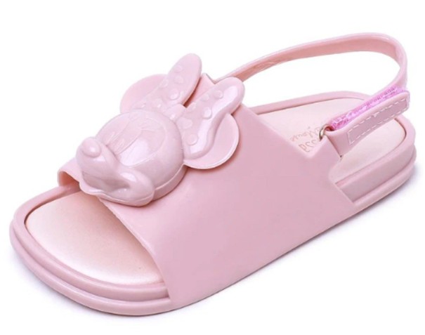 Flicksandaler med mus rosa 27
