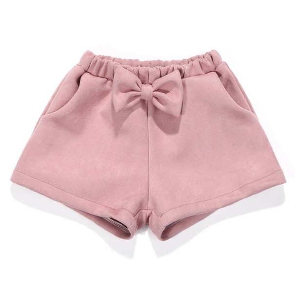 Flickshorts med rosett J885 rosa 3