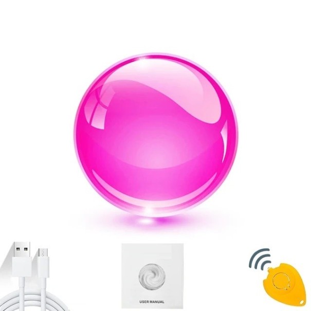 Fliegender Bumerang-Ball für Kinder im Innen- und Außenbereich, interaktives Kinderspielzeug mit LED-Lichtern und Controller, 360° drehbarer UFO-Ball mit Licht, 9,5 cm rosa