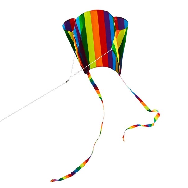 Fliegender Drachen in interessantem Design J1362 regenbogen