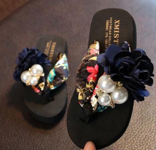 Flip flops pentru fete cu perle 28 10