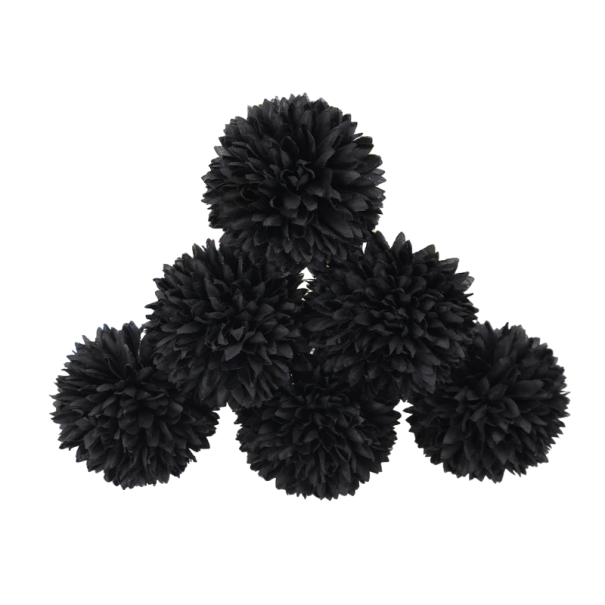 Floare decorativa de hortensie 29 cm 5 buc negru