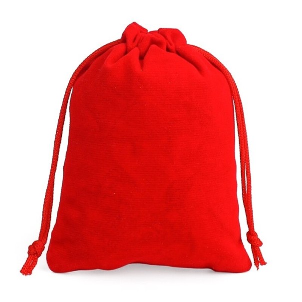 Fløjlsgavepose 50 stk. rød L