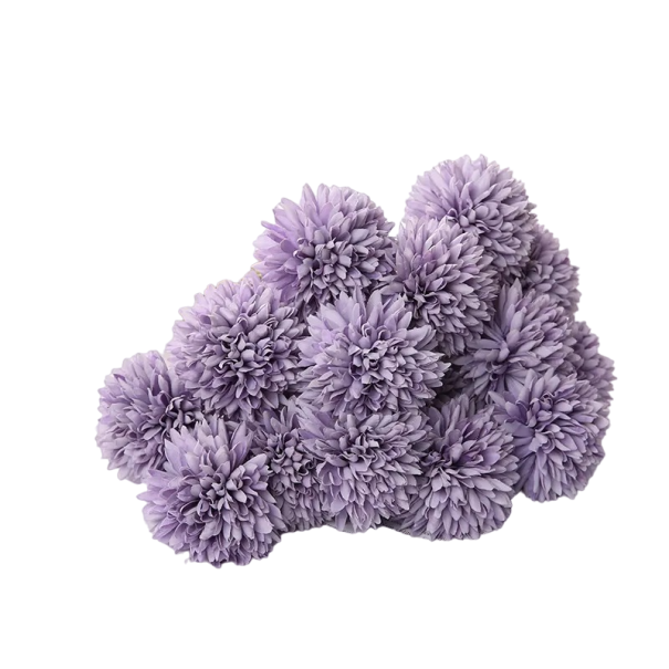 Flor decorativa de hortênsia 29 cm 5 unid roxo