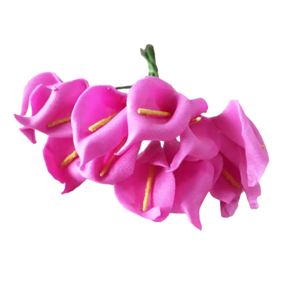 Flores artificiales para decoración 36 uds. Conjunto de flores artificiales Flores decorativas rosa oscuro