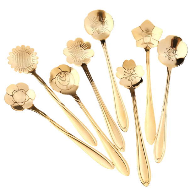 Flower-Shaped Spoons 8 pcs 1