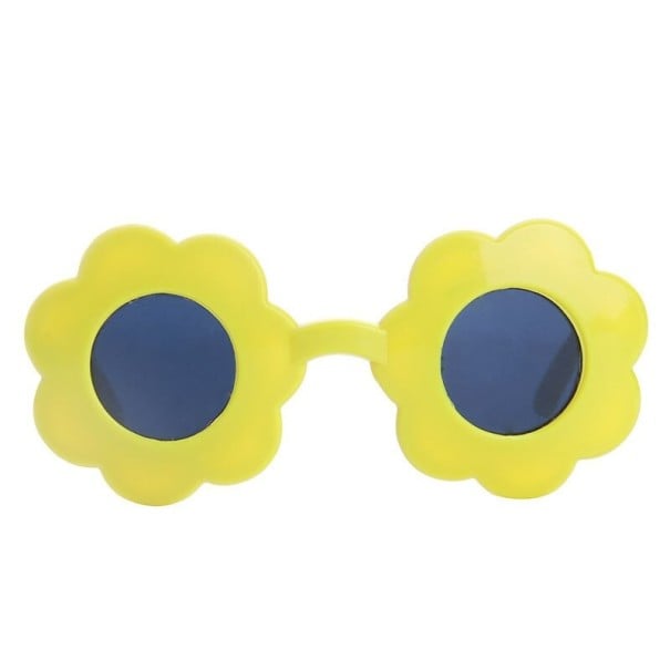 Flower-Shaped Sunglasses for Doll yellow