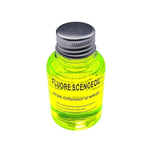Fluorescerende olie 60 ml til detektion af lækager i bilens klimaanlæg UV kontrastvæske til at finde systemlækager 1