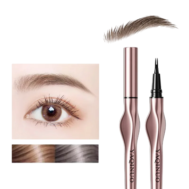 Flüssiger Augenbrauenstift mit Doppelspitze 1 ml Wasserfester, langanhaltender Fixierer in zwei Farbtönen Präziser Auftrag für eine natürliche Augenbrauenverdichtung Gray brown