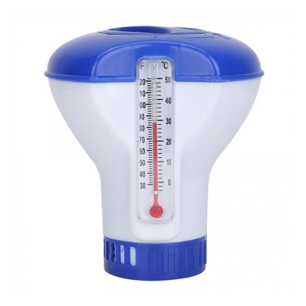 Flutuador de cloro para piscina com termómetro 1