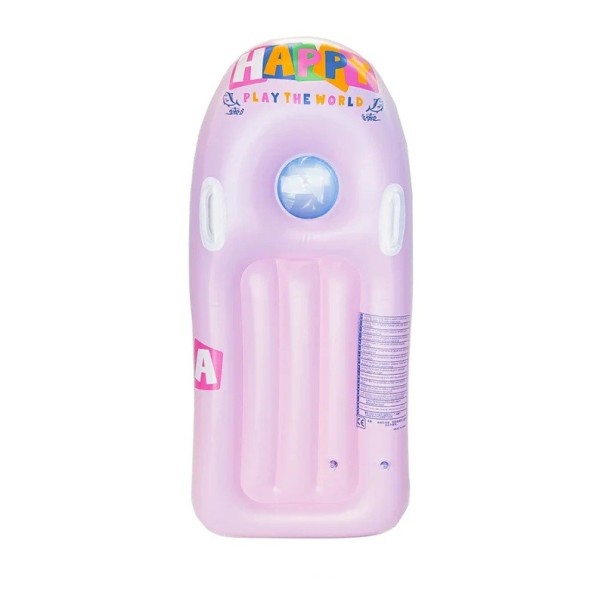 Flutuador de piscina inflável 115 × 55 cm PVC Flutuante de descanso na água Acessório inflável relaxante para a piscina no verão rosa