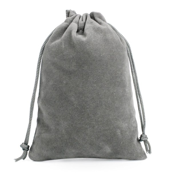 Fluwelen cadeauzakje 50 stuks grijs XL