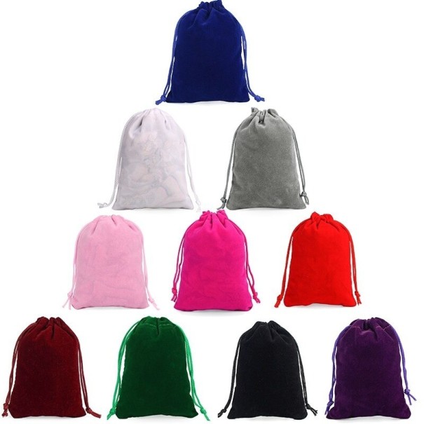 Fluwelen cadeauzakje 50 stuks multicolor XL
