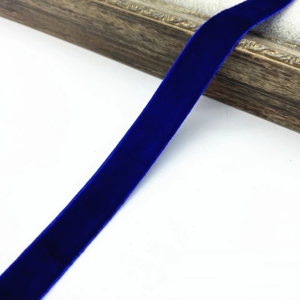 Fluwelen lint 25 mm 4,6 m Decoratief lint voor geschenken Bloemstukken Decoratief textiellint voor creatieve creaties Naai- en decoratiewerk blauw