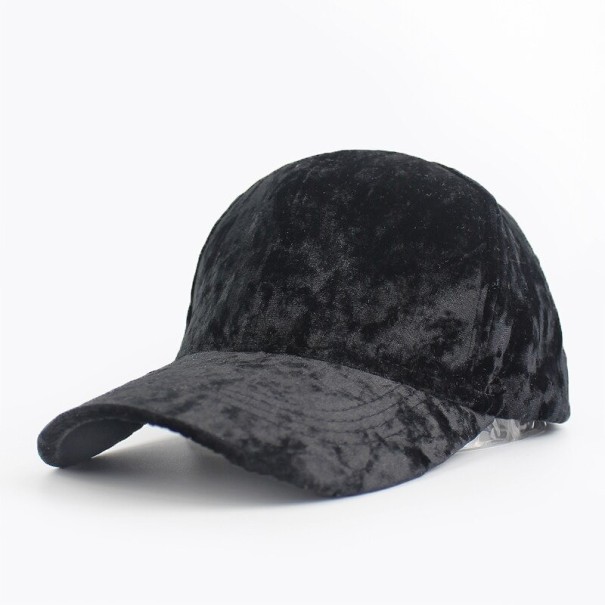 Fluwelen pet zwart
