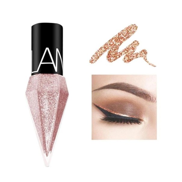 Flydende eyeliner med glimmer rosa