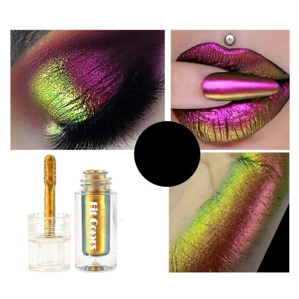 Flydende øjenskygge med metallisk effekt Flydende læbestift med metallisk effekt Skinnende øjenskygge 3 ml Universal makeup 1