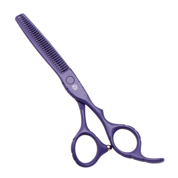 Foarfece pentru epilare de coafură din oțel inoxidabil 17,5 cm Foarfece profesionale de tuns cu dinți Accesorii pentru frizer violet