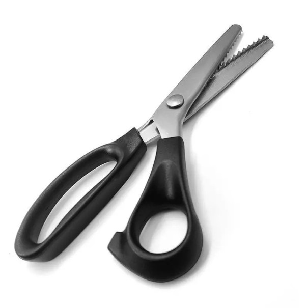Foarfece zig-zag cu lamă zimțată 23 x 8,7 cm, foarfece din oțel inoxidabil pentru țesături, instrumente de cusut și croitorie pentru dantelă, hârtie și meșteșuguri casnice 1