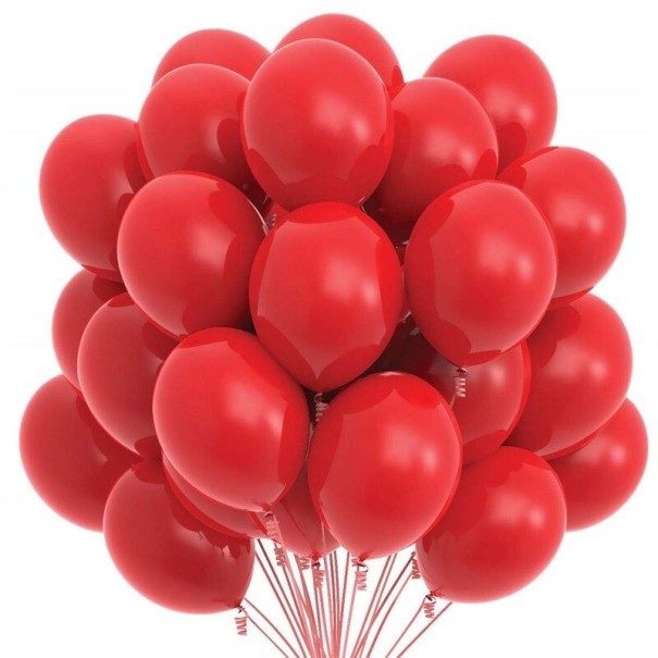 Födelsedagsballonger 25 cm 30 st röd