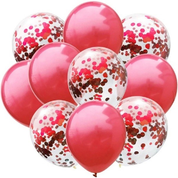 Födelsedagsballonger med konfetti 10 st 13