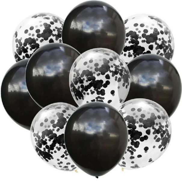 Födelsedagsballonger med konfetti 10 st 1