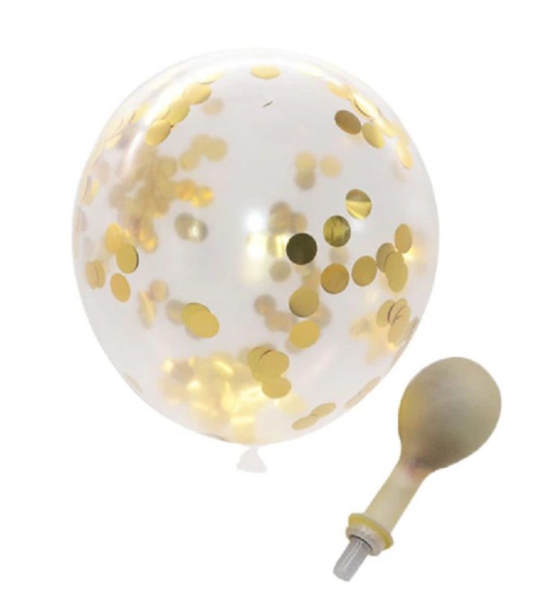 Födelsedagsballonger med konfetti - 5 st 2