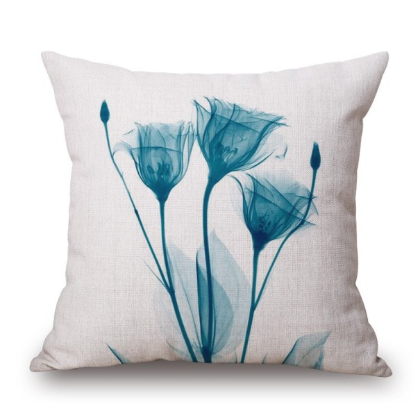 Fodera per cuscino floreale 45 x 45 cm 2