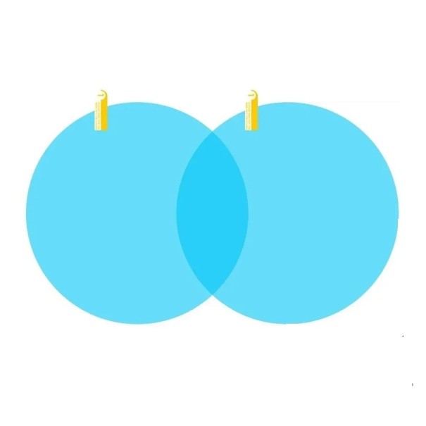 Fodera protettiva rotonda per specchietto retrovisore 80×80 mm 2pz Impermeabile Strato nano contro l'appannamento e l'abbagliamento Per auto SUV Installazione facile 1