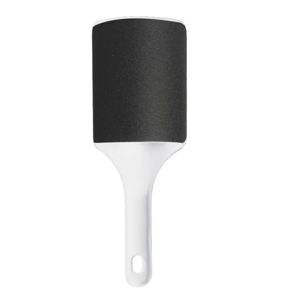 Fodfil 23x8 cm Rasp- og hælskraber med dobbelt slibeflade Hårdhårsfjerner PPP-håndtag Slibesten Fodpleje hvid