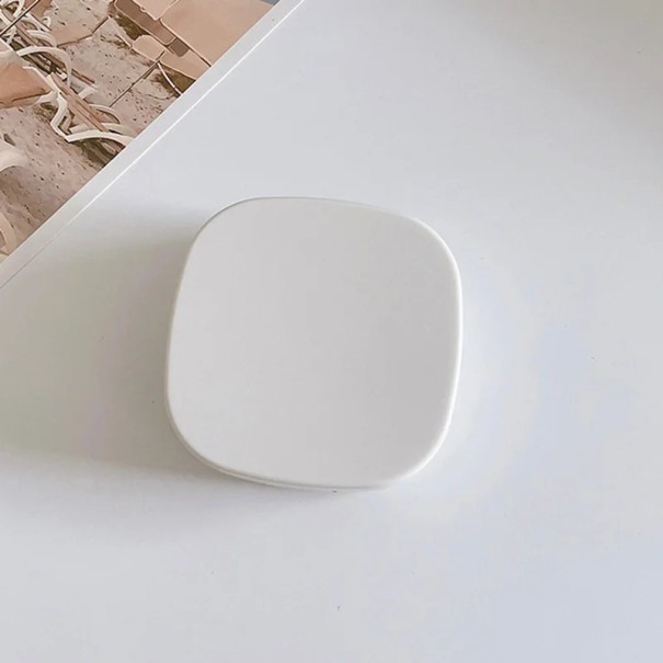 Fodral för kontaktlinser med spegel och tillbehör storlek 7 x 7 x 2,5 cm plast färgglatt pastellfärgat fodral för resor vit