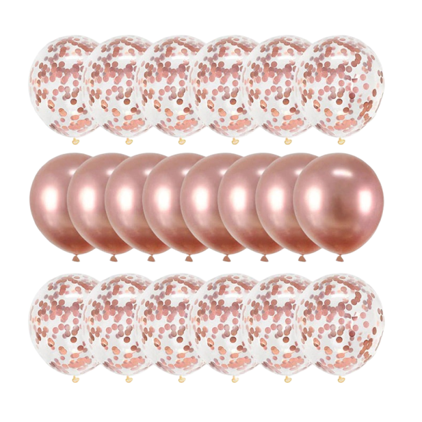 Fødselsdagsballoner 20 stk. gammelrosa