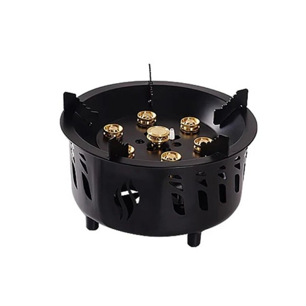 Fogão de gás para campismo resistente ao vento 20000W Fogão portátil para exterior Tipo cartucho 25x25x15,5 cm Alto desempenho Saco de armazenamento para viagens preto