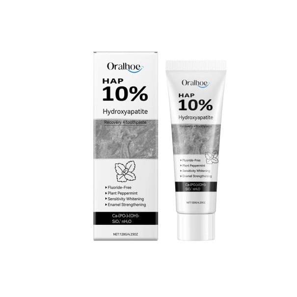 Fogkrém hidroxiapatittal HAP 10 % 100 g a fogplakk eltávolítására és az íny ápolására mentolos ízű tubusban az szájhigiénia számára 1