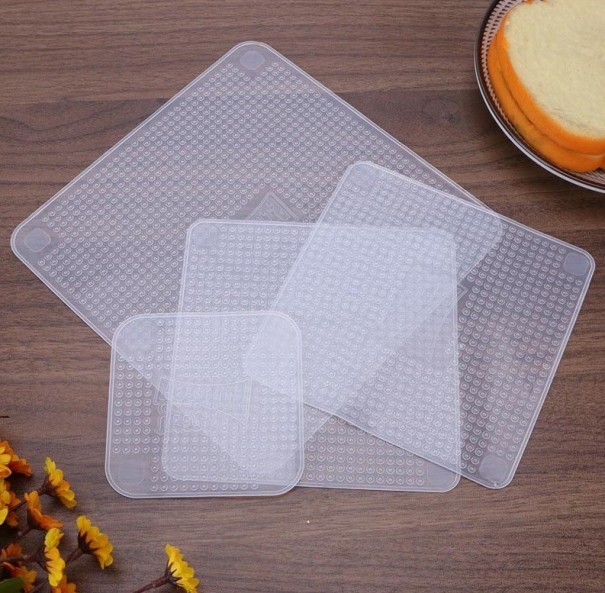 Fogli di silicone per la conservazione della freschezza degli alimenti - 4 pezzi 1